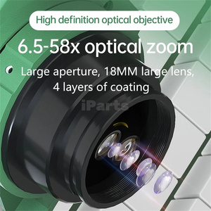 IParts MaAnt SKY EYE T3 6.5-58X M3 7-50X Microscope trinoculaire stéréo à zoom continu 4K HDMI USB Caméra numérique <span class=keywords><strong>Objectif</strong></span> CTV - Product Image 3