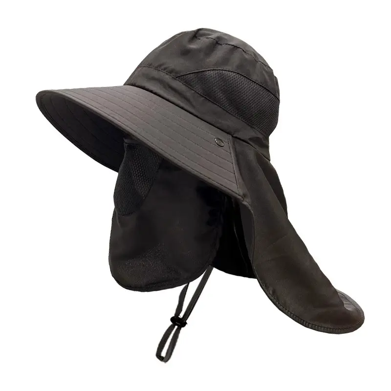 Новый продукт, легкая Кепка с большими полями для кемпинга, уличная Регулируемая ветрозащитная герметичная рыболовная шляпа с собственной маской для лица