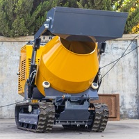 Équipement de construction de mortier de ciment hydraulique à chargement automatique portable, mini bétonnière de 500 L