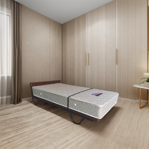 Rollaway Extra <strong>Guest</strong> Standing <strong>Bed</strong> Black Foldable Mobile 20cm Spring Mattress Vertical Metal Modern Hotel Bedroom 1pc Direct - Product Image 2