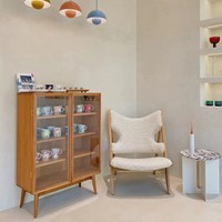 Fauteuil de salon en bois massif de style loft, design français, dossier haut, pour hôtel, séjour, lecture décontractée