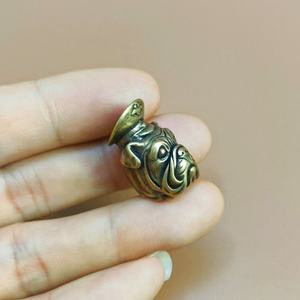 Messing Retro Hundekopf Statue Messer DIY Regenschirm Seil Drop Messer Metall Handwerk - Product Image 2