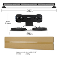 Bandes lumineuses LED haute intensité 72W avec fonction d'avertissement magnétique puissante, dotées de lumières clignotantes rouges et bleues.