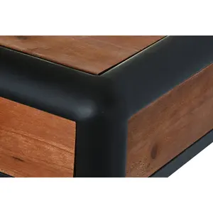 MESA DE COMEDOR DE METAL 160X80X79 PROF. 80 MARRÓN OSCURO - Product Image 5