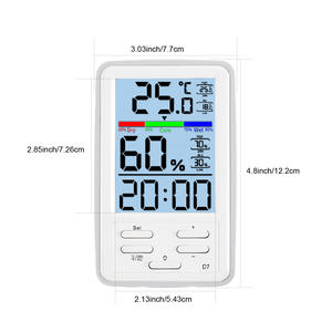 Thermomètre et hygromètre d'intérieur électroniques <span class=keywords><strong>avec</strong></span> affichage de confort rétroéclairé, mémoire de température et d'humidité maximales et minimales - Product Image 6