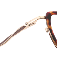 BONA Feuille Lunettes Rectangle Lunettes Optique Acétate Métal Mix Lunettes Cadre pour Myopie Lentille Noir