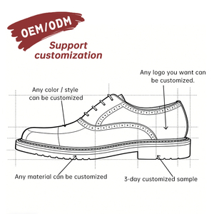 Chaussures habillées en cuir de vachette pour hommes, personnalisées OEM, à lacets, imperméables, à bout pointu, confortables et respirantes, idéales pour le bureau, la carrière et les mariages, collection automne - Product Image 3