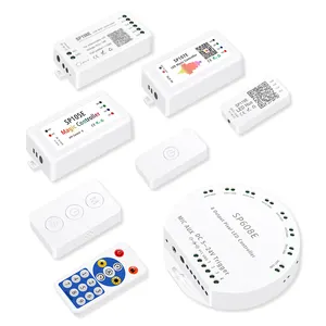 Controlador de espectro de música LC1000A, WIFI, SPI, para tira de luces LED de píxeles digitales, de 8-Control de pantalla 1024 píxeles, micrófono incorporado