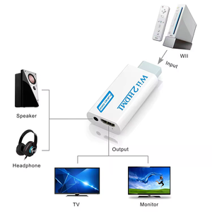 Convertidor de adaptador compatible con <span class=keywords><strong>Wii</strong></span> a HDMI Full <span class=keywords><strong>HD</strong></span> de 1080P, convertidor compatible con Wii2, Audio de 3,5mm para PC, pantalla de Monitor HDTV - Product Image 2