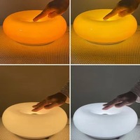 Lampe murale vintage populaire style Ins, motif donut Wombly, lampe de chevet tactile orange pour chambre, style Bauhaus médiéval