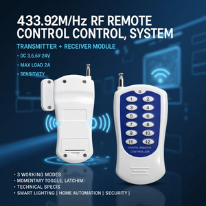 大功率12按钮无线自动遥控433兆赫射频带2264芯片固定代码热卖家用车库用 - Product Image 4