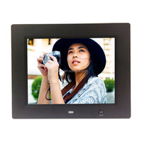 Penjualan terlaris penampil foto Digital elektronik 8 inci dengan kartu memori SD/Port USB untuk tampilan promosi iklan