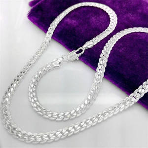 Européen Argent Plaqué Collier <span class=keywords><strong>Bijoux</strong></span> HipHop <span class=keywords><strong>Or</strong></span> Collier Mode Cubain Accessoires Chaîne - Product Image 1