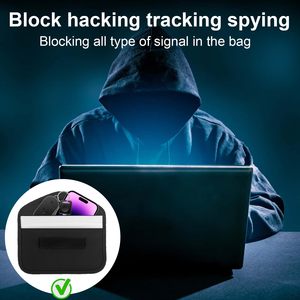 Sacs Faraday pour clés de voiture, téléphone portable, blocage du signal RFID, pochette pour clés, portefeuille, anti-pistage, anti-vol, protection de la voiture, brouilleur de signal - Product Image 6