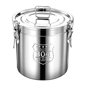 Hiện Đại 304 Thép Không Gỉ Kín Canister Tủ Đông An Toàn Kim Loại Thực Phẩm Xô Lưu Trữ <span class=keywords><strong>Container</strong></span> Cho Gạo Đậu Nhà Bếp Trở Lại Trường Học - Product Image 1