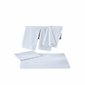 Varol 4-Piece Talia Series Jacquard Embroidered <b>Bath</b> <b>Towel</b> <b>Set</b> 50x70 cm 200g White Skin-Friendly & Home Use - Product Image 2