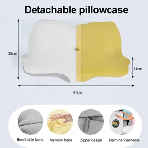 Breathable Ergonomic Butterfly Memory Foam Orthopedic Cervical Sleep Bed Pillow For Neck And Shoulder Pain Relief