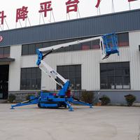 Plateforme élévatrice chenillée autopropulsée multi-carburant hydraulique Lemax LT16 24m avec table de 900x700mm pour applications de construction