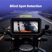 Écran de navigation GPS 6 pouces pour moto avec CarPlay et Android Auto, caméra DVR BSD, TPMS, antivol magnétique détachable