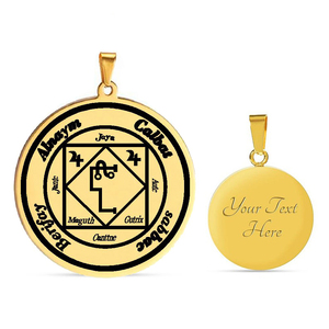HLSS268 Alnaym Calbat <span class=keywords><strong>Sabbac</strong></span> Berifay, um den Geist der Jupiter Talisman Laser Cut Edelstahl Amulett Anhänger Halskette zu gefallen - Product Image 2