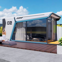 Villa Tiny Modern Space Capsule Container House Prefab Mobile Capsule Room Hotel Bedroom Home Office Pod Living Steel ISO CE