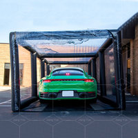Portable extérieur personnalisé couverture de voiture gonflable tente Garage Air clair abri d'auto tente à vendre gonflable de lavage de voiture tente