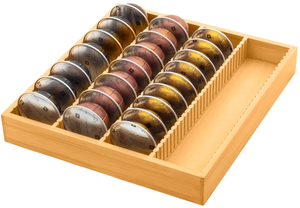 Organizador de Bambú Reutilizable para Cápsulas de <span class=keywords><strong>Nespresso</strong></span> <span class=keywords><strong>Vertuo</strong></span> y Vertuoline, con Color Personalizado, para Almacenamiento de Cápsulas de Café en la Encimera - Product Image 3