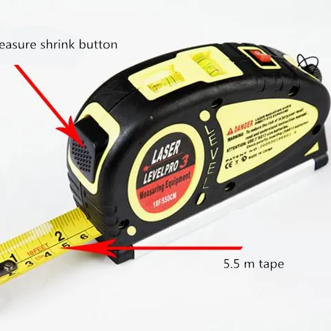 Upgrade Mehrzweck laser Level Line Laser Horizon Vertical Measure Tape Aligner Bubbles Lineal Mess diagnose werkzeug