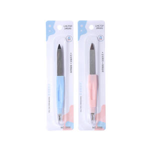 Lima de uñas de doble punta LMLTOP, grano 180, rosa y azul, herramienta de manicura duradera para uso doméstico - Product Image 1