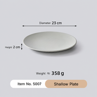 Assiettes à dîner en mélamine contemporaine de haute qualité, gris mat, durables, non toxiques, écologiques, rondes, pour restaurants et usage domestique, ensembles