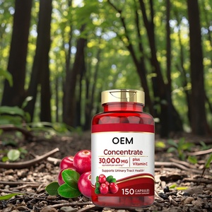 クランベリーサプリメント、尿路の浄化と保護に役立ちます、無糖クランベリーピル、非GMO - Product Image 1