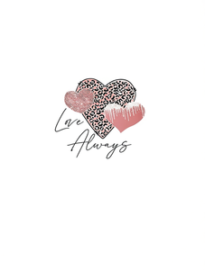 T-shirt da donna a maniche corte con stampa leopardata a cuori, girocollo, casual, per San Valentino, in jersey di cotone leggero e traspirante - Product Image 1