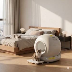 Inodoro Inteligente para Gatos de Fábrica, 78L, Gran Espacio, Control Remoto por APP, Eliminación de Excrementos con un Clic, Caja de Arena Autolimpiable Automática para Gatos - Product Image 1
