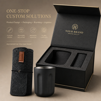 Fabricant d'origine – Tasse à café en métal 10 oz avec pochette en feutre – Service OEM complet – Couleurs Pantone assorties pour la vente en gros