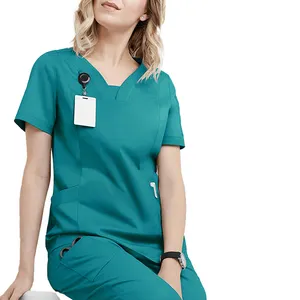 Jogging Comfort Fit Custom Logo Men's Style Durable Medical Fig Wholesale Hospital Doctor Nursing Frosted Uniform Set Underscrub