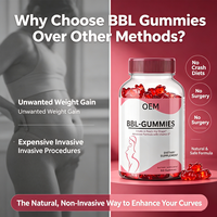 Gummies BBL Formule Naturelle avec Vitamine E pour le Soutien de la Forme des Hanches Pêche