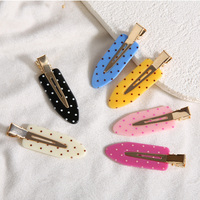En gros Pinces à cheveux à pois, Accessoires capillaires sans pli, Épingles à cheveux antidérapantes, Barrettes, Pinces crocodiles pour filles, cadeau, salon, maison