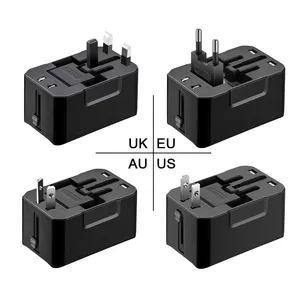 Anh Để EU Du Lịch Adapter Châu Âu Cắm Adapter Với 2 USB C Nhanh Chóng Sạc Quốc Tế Trên Toàn Thế Giới Du Lịch Adapter Phổ