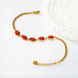 Pulsera de Estrella Geométrica de Moda, Chapada en Oro de 18k, Acero Inoxidable, Joyería para Mujer, Diseño de Cadena, Accesorio Elegante - Product Image 4