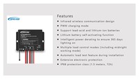Contrôleur de charge solaire Epever IP68 Pwm 10A 20A 12V 24V Support batteries plomb-acide et lithium-ion pour système d'éclairage solaire