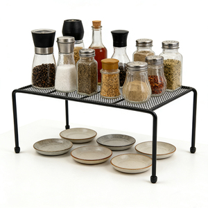 गर्म बिक्री ब्लैक एक्सपेंड कैबिनेट शेल्फ रसोई कवर के साथ लोहे के भंडारण रैक - Product Image 1