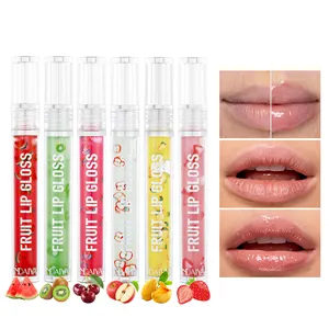 Tubes d'huile pour les lèvres, anti-fissures, parfum de Fruit, brillant, teinté, Vegan, vente en gros, huile pour les lèvres personnalisée, marque privée