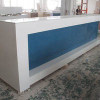 Salon sur mesure en Chine Lumière de table de bar en acrylique à LED Décor sans fil RGB LOGO Contrôleur décoratif Comptoir de meubles modernes