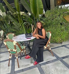 Set Due Pezzi Moda Primaverile Sexy Streetwear da Donna, <span class=keywords><strong>Top</strong></span> Senza Maniche e Pantaloni a Gamba Larga Plissettati - Product Image 6