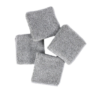 Dernière serviette en <span class=keywords><strong>microfibre</strong></span> de <span class=keywords><strong>bambou</strong></span> de qualité supérieure Super absorbant molleton de corail chiffons de nettoyage torchon de cuisine - Product Image 4