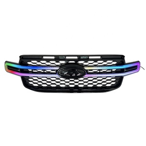 ฝาครอบกระจังหน้ากันชนสีดำเงาพร้อมไฟ LED สำหรับ <span class=keywords><strong>Ford</strong></span> <span class=keywords><strong>Ranger</strong></span> T9 Wildtrack อุปกรณ์เสริมกระจังหน้า<span class=keywords><strong>2022</strong></span> - Product Image 4