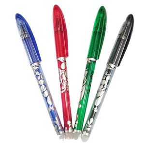 Stylos effaçables pour l'apprentissage des élèves, papeterie scolaire, promotion, encre bleue et rouge, largeur d'écriture de 0,5 mm, couleur bon marché - Product Image 6