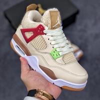 Kadın yüksek kaliteli OG AJ 4 Retro 4s siyah kedi üniversitesi mavi yangın kırmızı erkek moda ayakkabı AJ 4 basketbol ayakkabıları