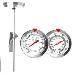 Termômetro de temperatura de óleo alimentar, medidor de temperatura alimentar para cozinha, fritura, termômetro