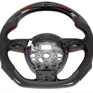 พวงมาลัยแบบมีรูพรุนของรถยนต์ทำจากคาร์บอนไฟเบอร์อุปกรณ์เสริมสำหรับรถ <span class=keywords><strong>Audi</strong></span> C7 A5 A6 A7 S6 S7 2011-2018 - Product Image 6